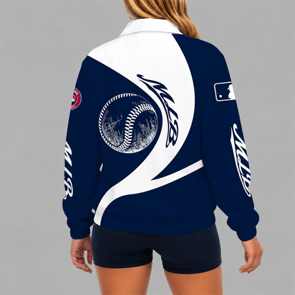 [FLASH SALE] NEW CUSTOMIZED MLB31 MAJOR LEAGUE BASEBALL V-NECK ZIPPER SWEATSHIRT JACKET