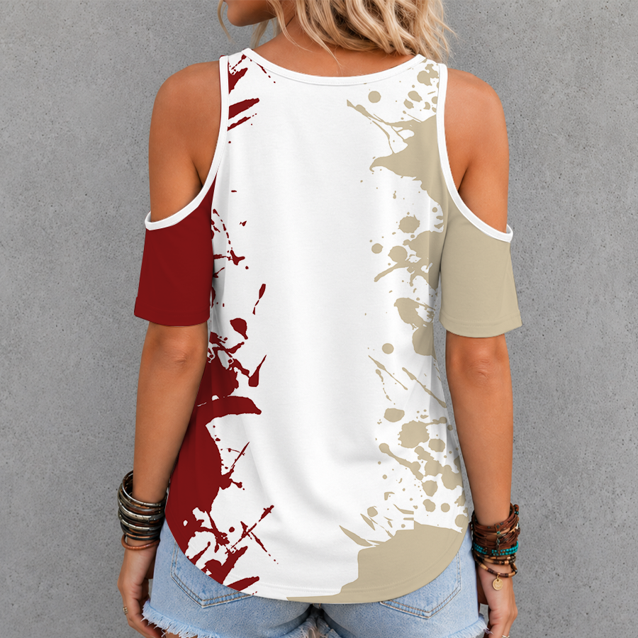 [FAN FAVORITE] NEW CUSTOMIZED NCAA FBS31 OUS OKLAHOMA SOONERS CRISS CROSS V-NECK TOP