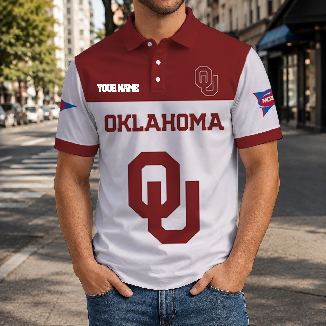 EXCLUSIVE EDITION - NEW CUSTOMIZED NCAA FBS31 OUS OKLAHOMA SOONERS POLO SHIRT, ZIP POLO SHIRT & T-SHIRTS