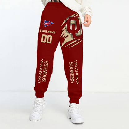 LIMITED EDITION - NEW CUSTOMIZED NCAA FBS31 OUS OKLAHOMA SOONERS UNISEX LONG PANTS