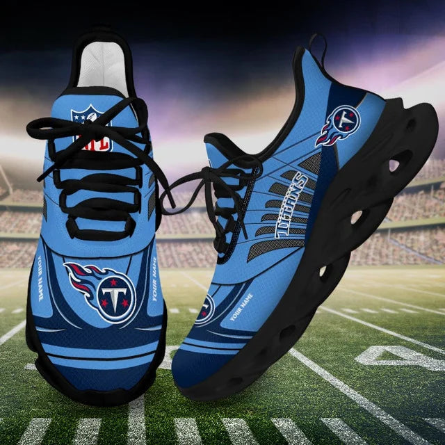 LIMITED EDITION - NEW CUSTOMIZED NFL31 TST TENNESSEE TITANS UNISEX MAX SOUL SHOES