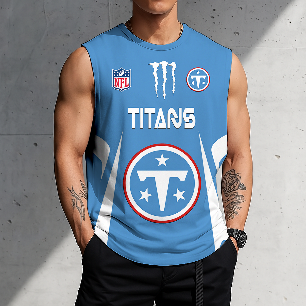 LIMITED EDITION - NEW CUSTOMIZED NFL31 TST TENNESSEE TITANS MEN'S GYM SHIRT