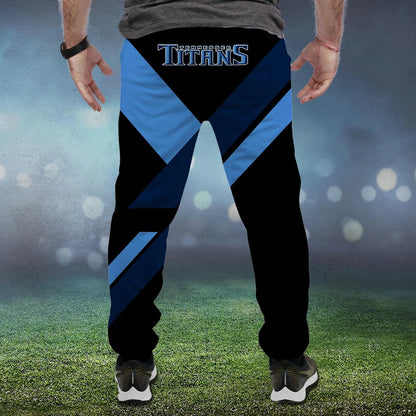 LIMITED EDITION - NEW CUSTOMIZED NFL31 TST TENNESSEE TITANS SWEATPANTS