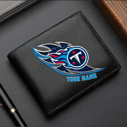 LIMITED EDITION - NEW CUSTOMIZED NFL31 TST TENNESSEE TITANS LEATHER WALLET