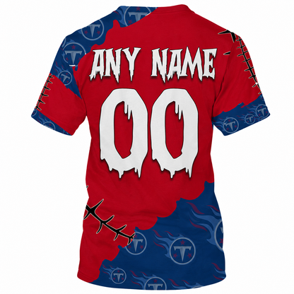 LIMITED EDITION - NEW CUSTOMIZED NFL31 TST TENNESSEE TITANS HALLOWEEN SKULL APPAREL FOR FANS
