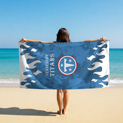LIMITED EDITION - NEW CUSTOMIZED NFL31 TST TENNESSEE TITANS BEACH TOWEL FOR FAN