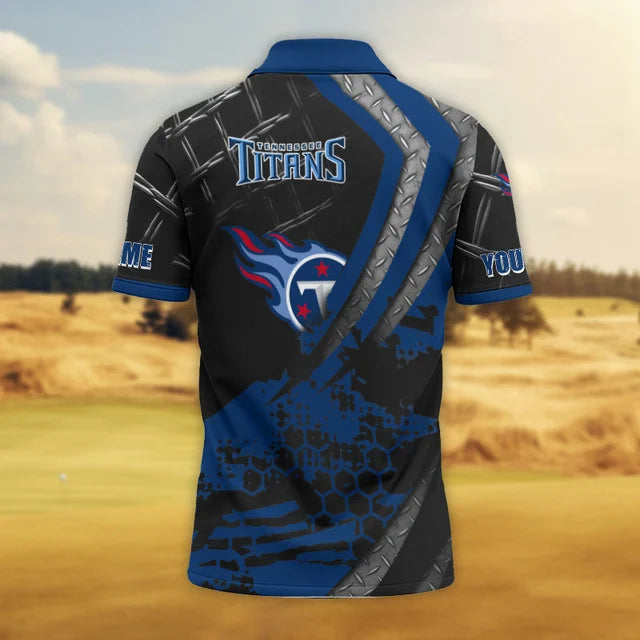 LIMITED EDITION - NEW CUSTOMIZED NFL31 TST TENNESSEE TITANS POLO SHIRT