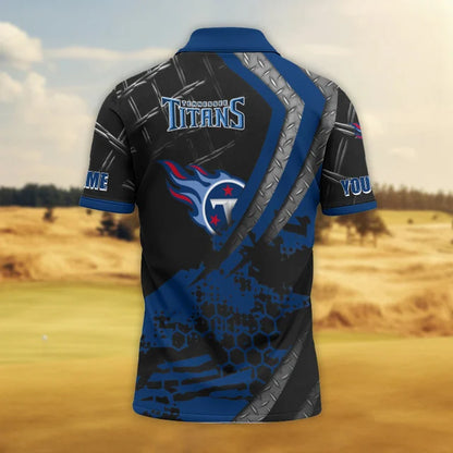 LIMITED EDITION - NEW CUSTOMIZED NFL31 TST TENNESSEE TITANS POLO SHIRT