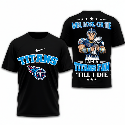 LIMITED EDITION - NEW CUSTOMIZED NFL31 TST TENNESSEE TITANS UNISEX T-SHIRT, POLO, HOODIE & JACKETS