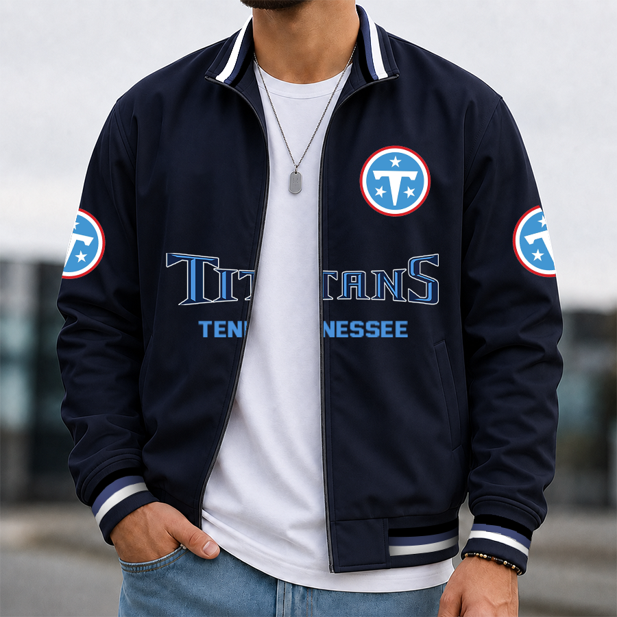 [SPECIAL OFFER] NEW CUSTOMIZED NFL31 TST TENNESSEE TITANS MEN'S CASUAL JACKET