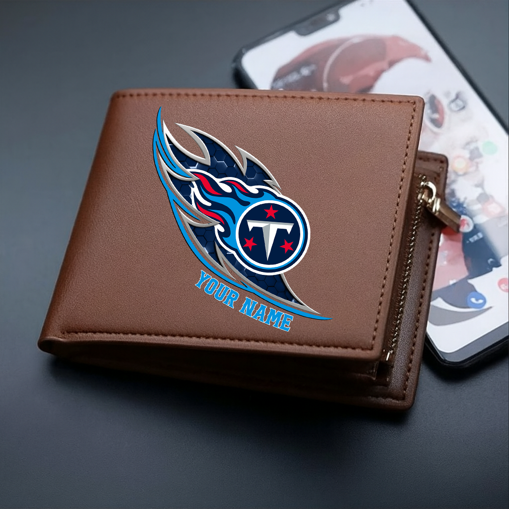 LIMITED EDITION - NEW CUSTOMIZED NFL31 TST TENNESSEE TITANS LEATHER WALLET