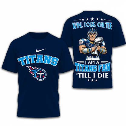 LIMITED EDITION - NEW CUSTOMIZED NFL31 TST TENNESSEE TITANS UNISEX T-SHIRT, POLO, HOODIE & JACKETS