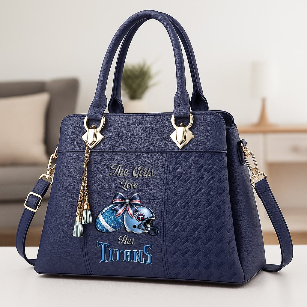 LIMITED EDITION - NEW CUSTOMIZED NFL31 TST TENNESSEE TITANS WOMEN'S ZIP HANDBAG MULTICOLOR