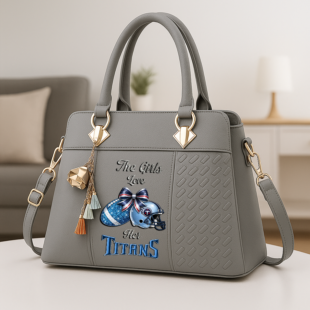LIMITED EDITION - NEW CUSTOMIZED NFL31 TST TENNESSEE TITANS WOMEN'S ZIP HANDBAG MULTICOLOR