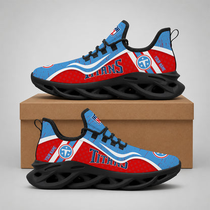 SPECIAL EDITION - NEW CUSTOMIZED NFL31 TST TENNESSEE TITANS MAX SOUL SHOES