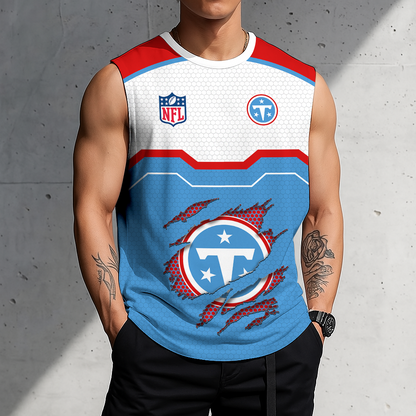 LIMITED EDITION - NEW CUSTOMIZED NFL31 TST TENNESSEE TITANS MEN'S GYM SHIRT