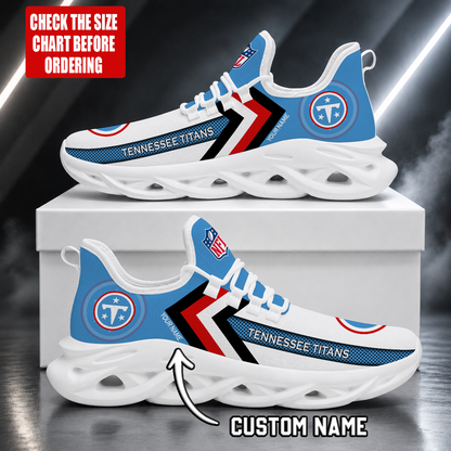 LIMITED EDITION - NEW CUSTOMIZED NFL31 TST TENNESSEE TITANS UNISEX MAX SOUL SHOES