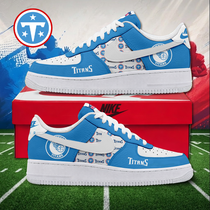 MEGA SALE - NEW CUSTOMIZED NFL31 TST TENNESSEE TITANS AF1 SNEAKERS