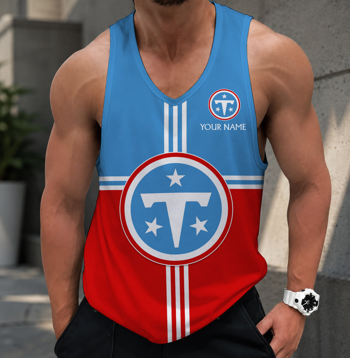EXCLUSIVE EDITION - NEW CUSTOMIZED NFL31 TST TENNESSEE TITANS TANK TOP