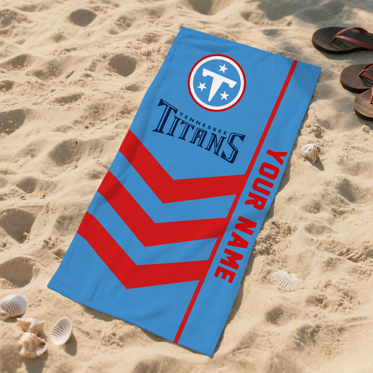 SPECIAL EDITION - NEW CUSTOMIZED NFL31 TST TENNESSEE TITANS BEACH TOWEL