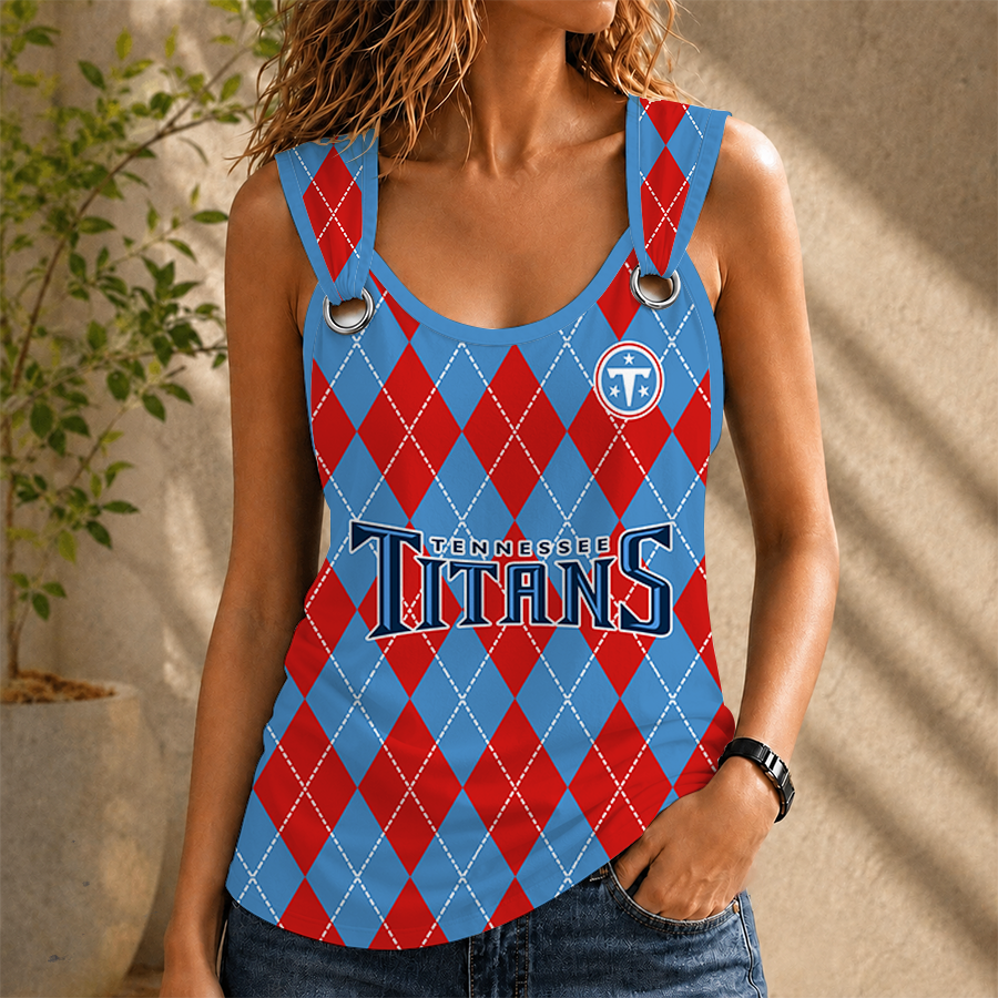 [SPECIAL OFFER] NEW CUSTOMIZED NFL31 TST TENNESSEE TITANS O-RING SHOULDER TANK TOP