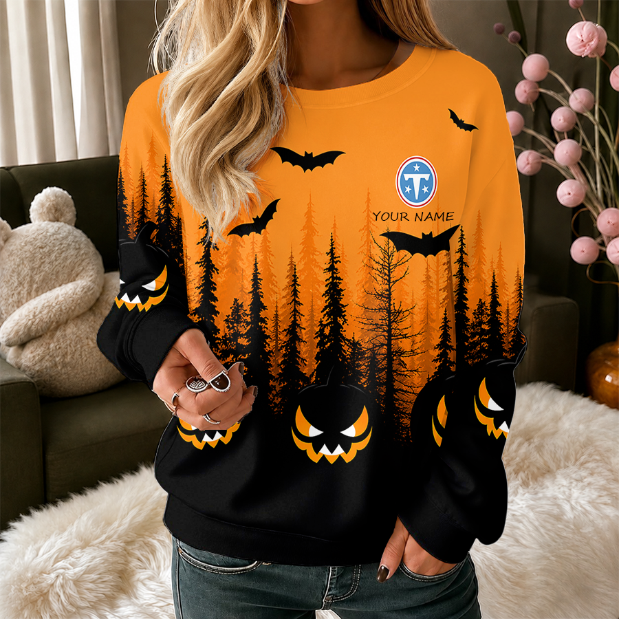 [SPECIAL OFFER] NEW CUSTOMIZED NFL31 TST TENNESSEE TITANS UNISEXHALLOWEEN SWEATSHIRT