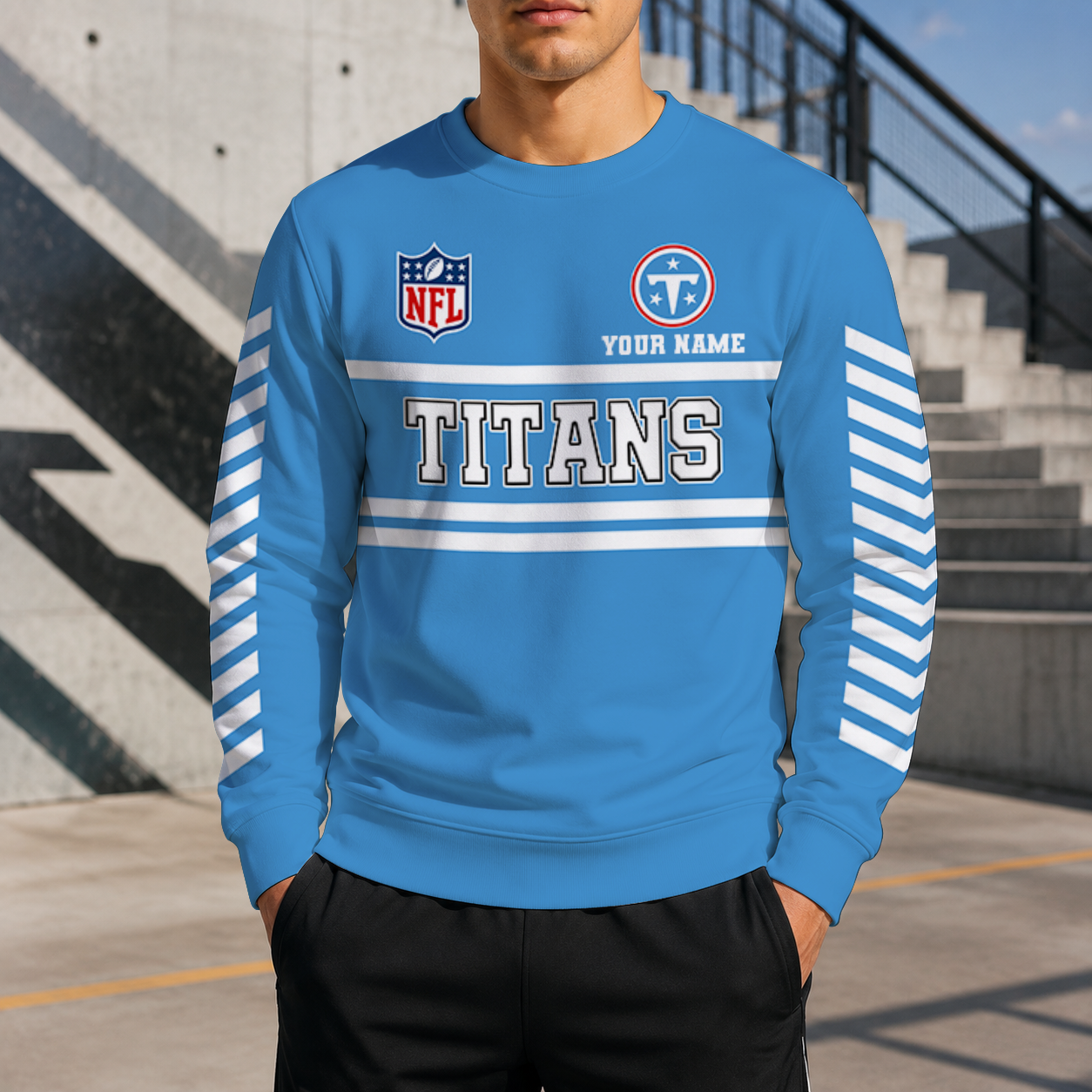 LIMITED EDITION - NEW CUSTOMIZED NFL31 TST TENNESSEE TITANS UNISEX SWEATSHIRT