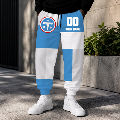 LIMITED EDITION - NEW CUSTOMIZED NFL31 TST TENNESSEE TITANS SWEATPANTS