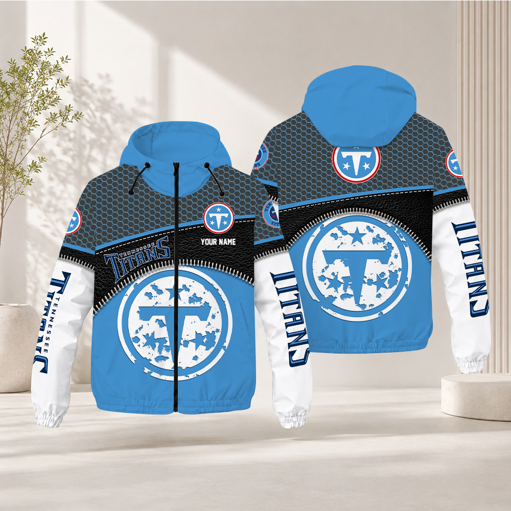 LIMITED EDITION - NEW CUSTOMIZED NFL31 TST TENNESSEE TITANS WINDBREAKER JACKET