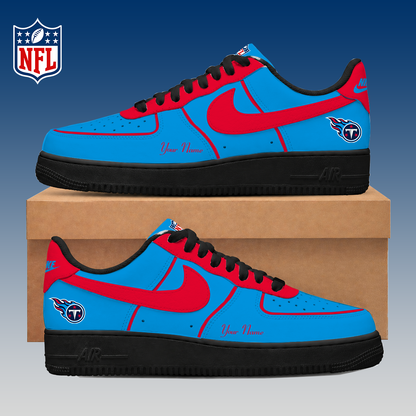 LIMITED EDITION - NEW CUSTOMIZED NFL31 TST TENNESSEE TITANS AF1 SNEAKERS