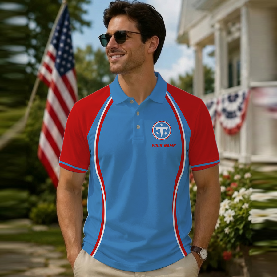 [SPECIAL OFFER] NEW CUSTOMIZED NFL31 TST TENNESSEE TITANS POLO SHIRT