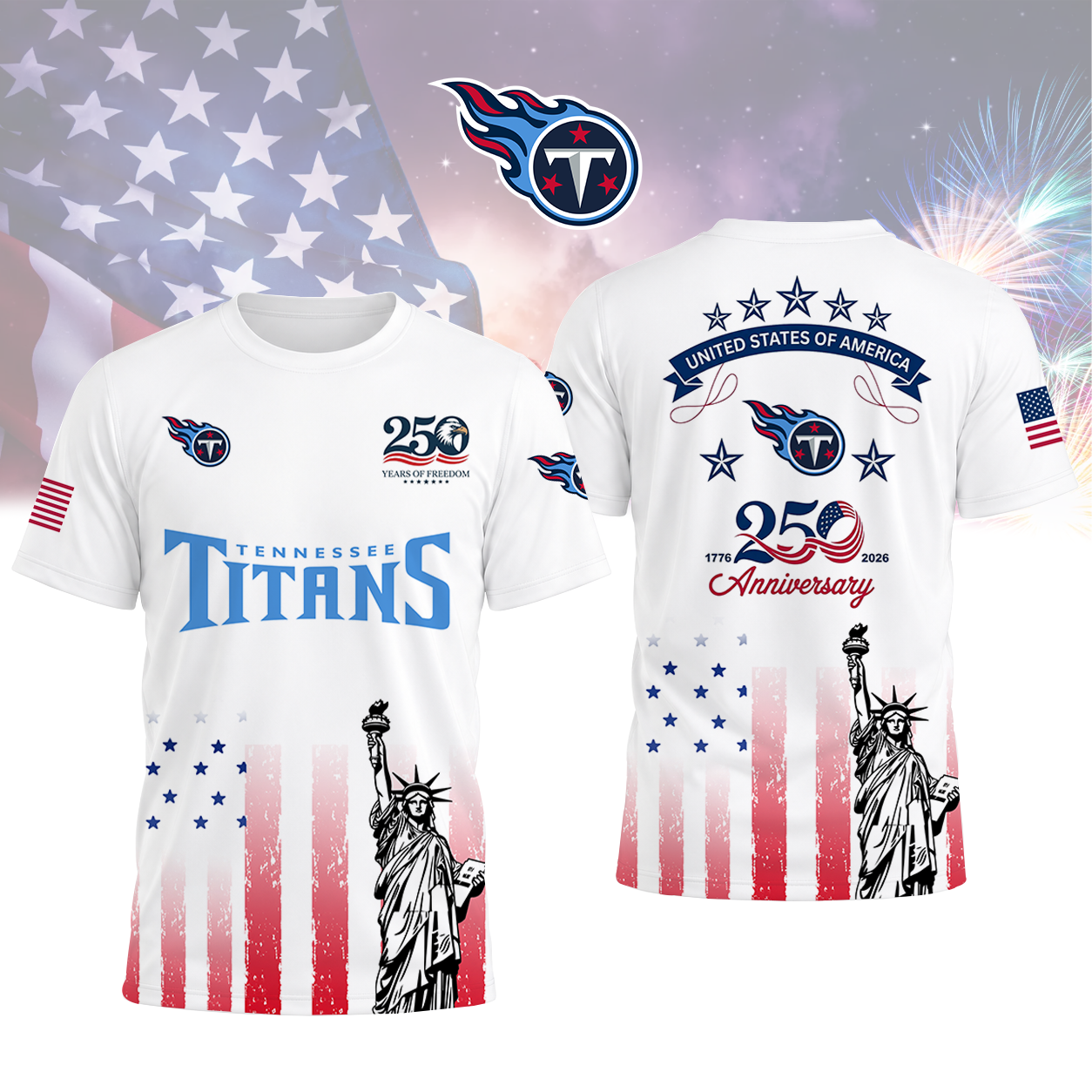 LIMITED EDITION - NEW CUSTOMIZED NFL31 TST TENNESSEE TITANS T-SHIRT, POLO SHIRT, ZIP POLO SHIRT, SWEATSHIRT, HOODIE & ZIP HOODIE