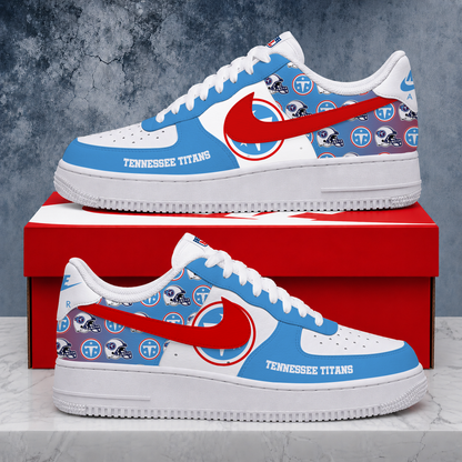 VIRAL EDITION - NEW CUSTOMIZED NFL31 TST TENNESSEE TITANS AF1 SHOES