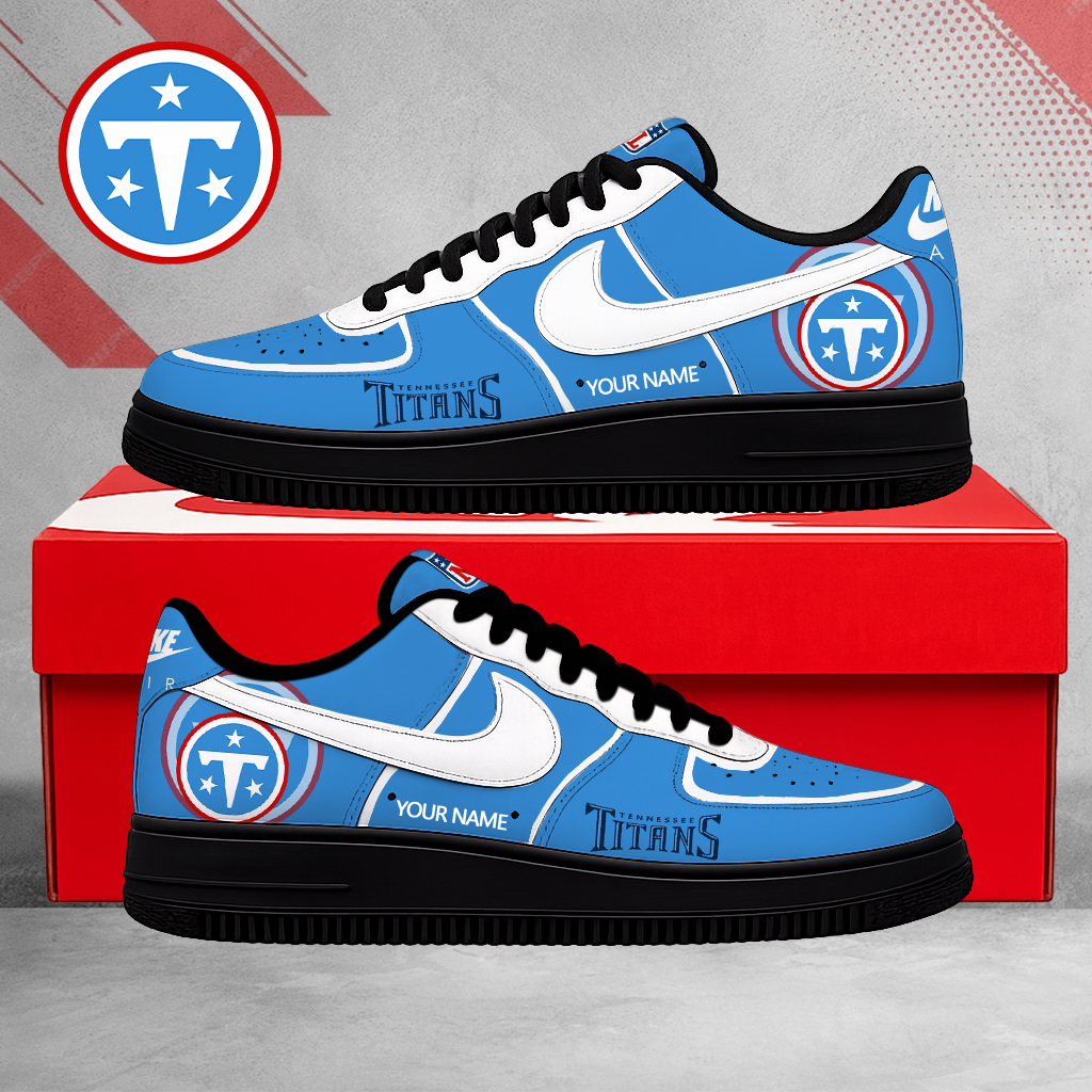 SPECIAL EDITION - NEW CUSTOMIZED NFL31 TST TENNESSEE TITANS AF1 SHOES
