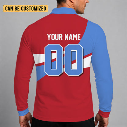 [SPECIAL OFFER] NEW CUSTOMIZED NFL31 TST TENNESSEE TITANS LONG SLEEVE POLO SHIRT