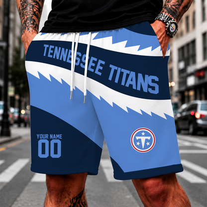 [SPECIAL OFFER] NEW CUSTOMIZED NFL31 TST TENNESSEE TITANS SHORT PANTS