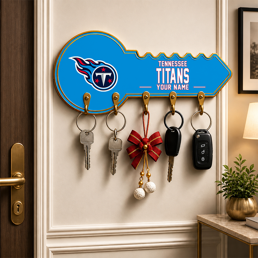 [SPECIAL OFFER] NEW CUSTOMIZED NFL31 TST TENNESSEE TITANS WALL KEY HOLDER FOR HOME