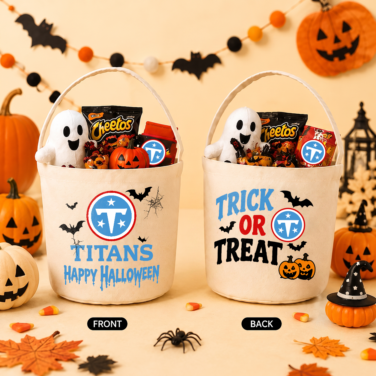 [SPECIAL OFFER] NEW CUSTOMIZED NFL31 TST TENNESSEE TITANS HALLOWEEN BASKET