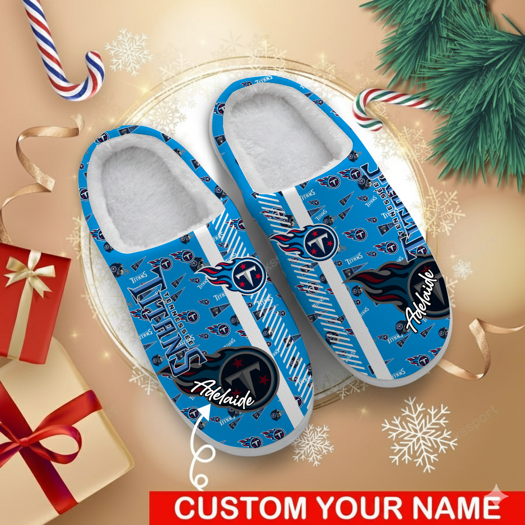 LIMITED EDITION - NEW CUSTOMIZED NFL31 TST TENNESSEE TITANS FOAM SLIPPERS