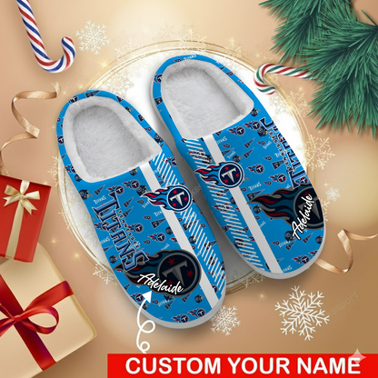 LIMITED EDITION - NEW CUSTOMIZED NFL31 TST TENNESSEE TITANS FOAM SLIPPERS