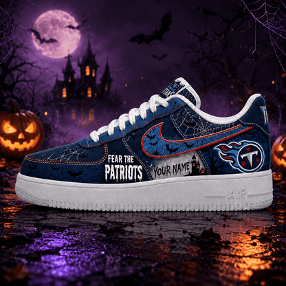 [SPECIAL OFFER] NEW CUSTOMIZED NFL31 TST TENNESSEE TITANS HALLOWEEN AF1 SHOES