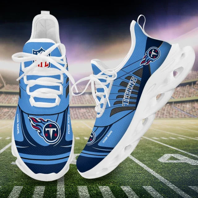 LIMITED EDITION - NEW CUSTOMIZED NFL31 TST TENNESSEE TITANS UNISEX MAX SOUL SHOES