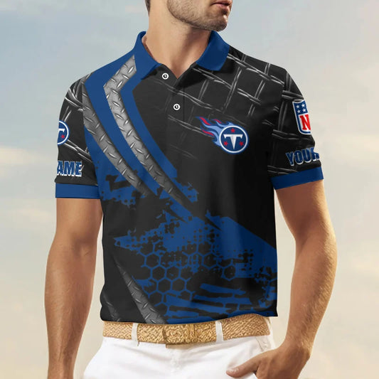 LIMITED EDITION - NEW CUSTOMIZED NFL31 TST TENNESSEE TITANS POLO SHIRT