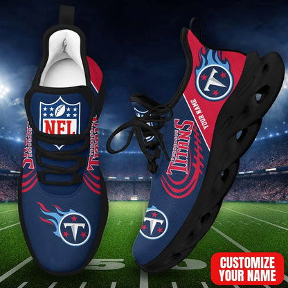 LIMITED EDITION - NEW CUSTOMIZED NFL31 TST TN TITANS PREMIUM CLUNKY SNEAKERS