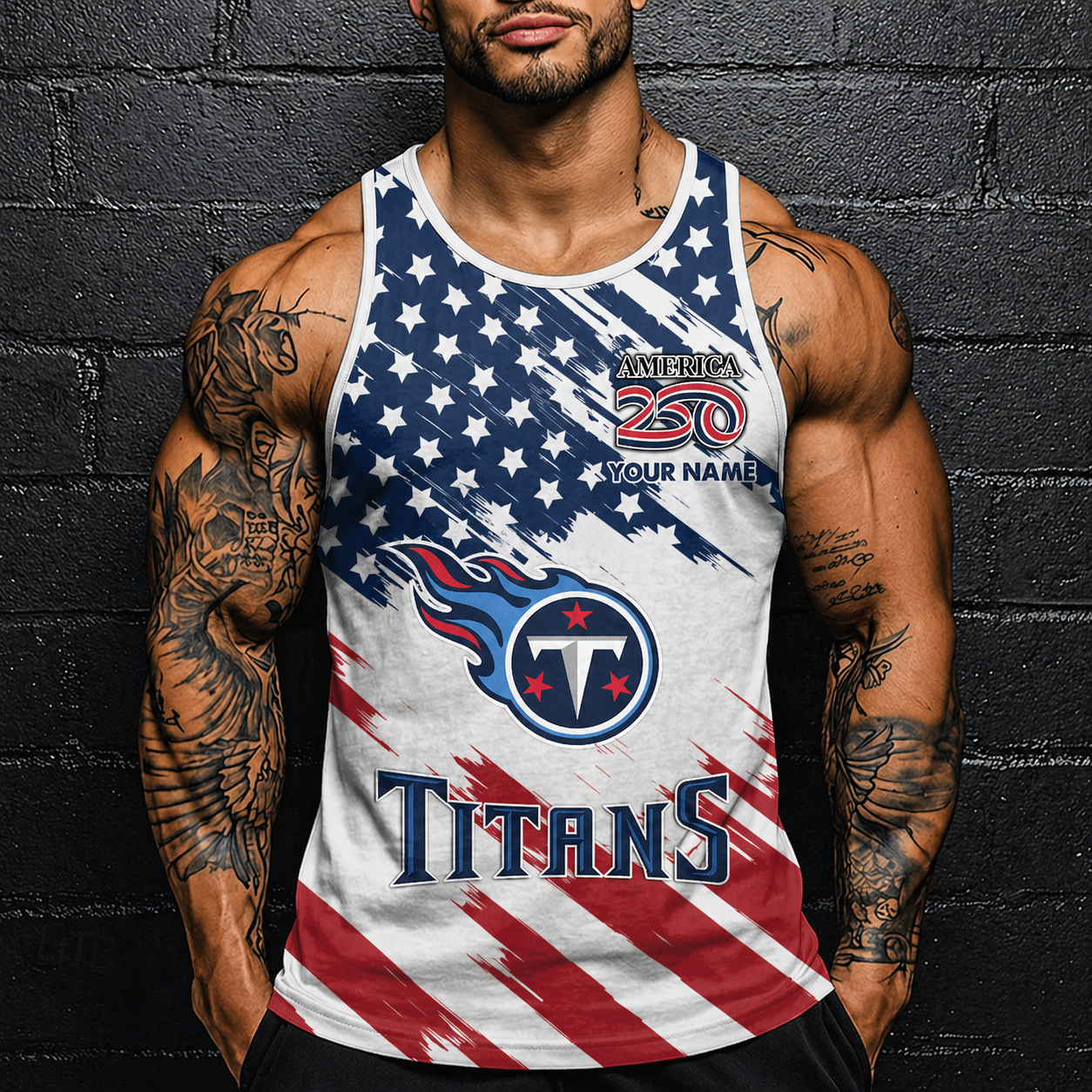 LIMITED EDITION - NEW CUSTOMIZED NFL31 TST TENNESSEE TITANS UNISEX TANK TOP