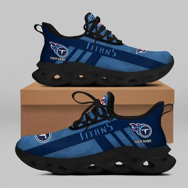 LIMITED EDITION - NEW CUSTOMIZED NFL31 TST TENNESSEE TITANS UNISEX MAX SOUL SHOES