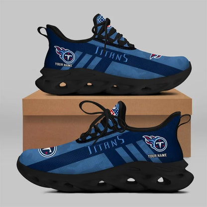 LIMITED EDITION - NEW CUSTOMIZED NFL31 TST TENNESSEE TITANS UNISEX MAX SOUL SHOES