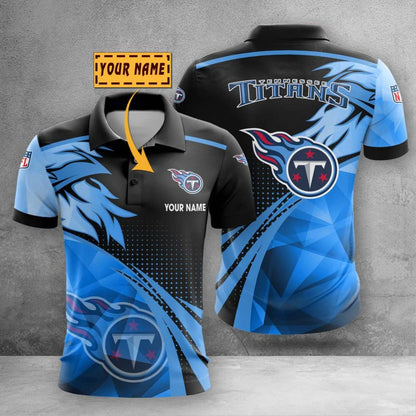 LIMITED EDITION - NEW CUSTOMIZED NFL31 TST TENNESSEE TITANS POLO SHIRT