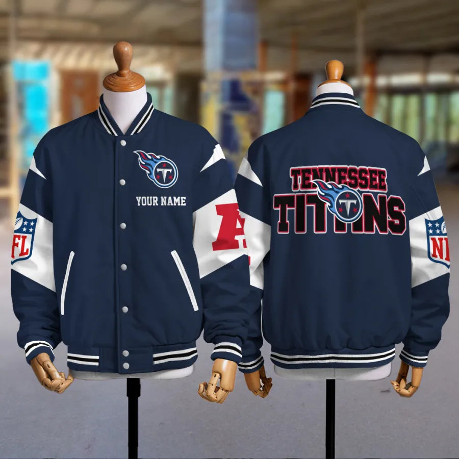 [HOT DEAL] NEW CUSTOMIZED NFL31 TST TENNESSEE TITANS SATIN VARSITY & BASEBALL JACKET