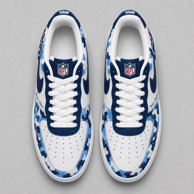 [SPECIAL OFFER] NEW CUSTOMIZED NFL31 TST TENNESSEE TITANS AF1 SHOES